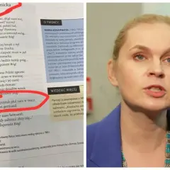 Rota hymnu Marii Konopnickiej, podkreślona w podręczniku, mówi o obronie ojczyzny. "Nie będzie Krzyżak pluł nam w twarz".