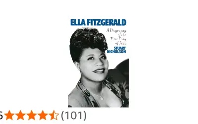 Ella Fitzgerald, wokalistka jazzowa, na okładce biografii "First Lady of Jazz".