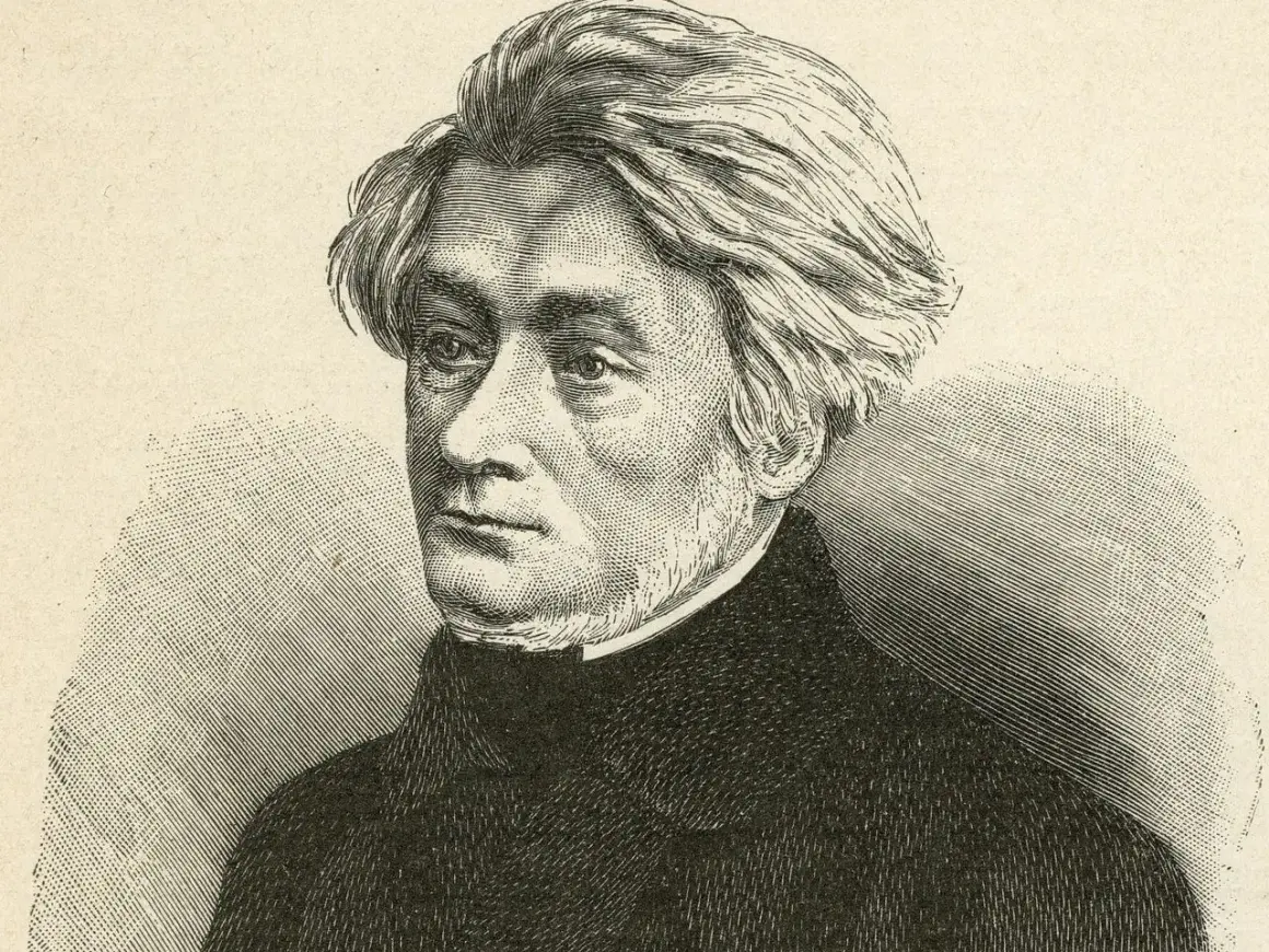 Portret mężczyzny w czarnym stroju, przypominający ilustrację do ballady alpuhara.